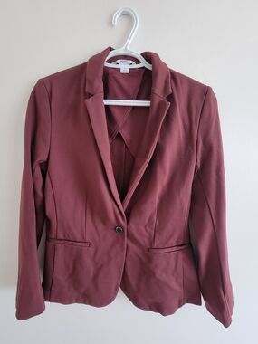 Old Navy Women's Burgundy Single-Button Blazer